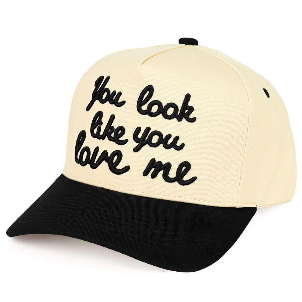 C.C You Look Like You Love Me Embroidered Trucker Hat - Black Lettering