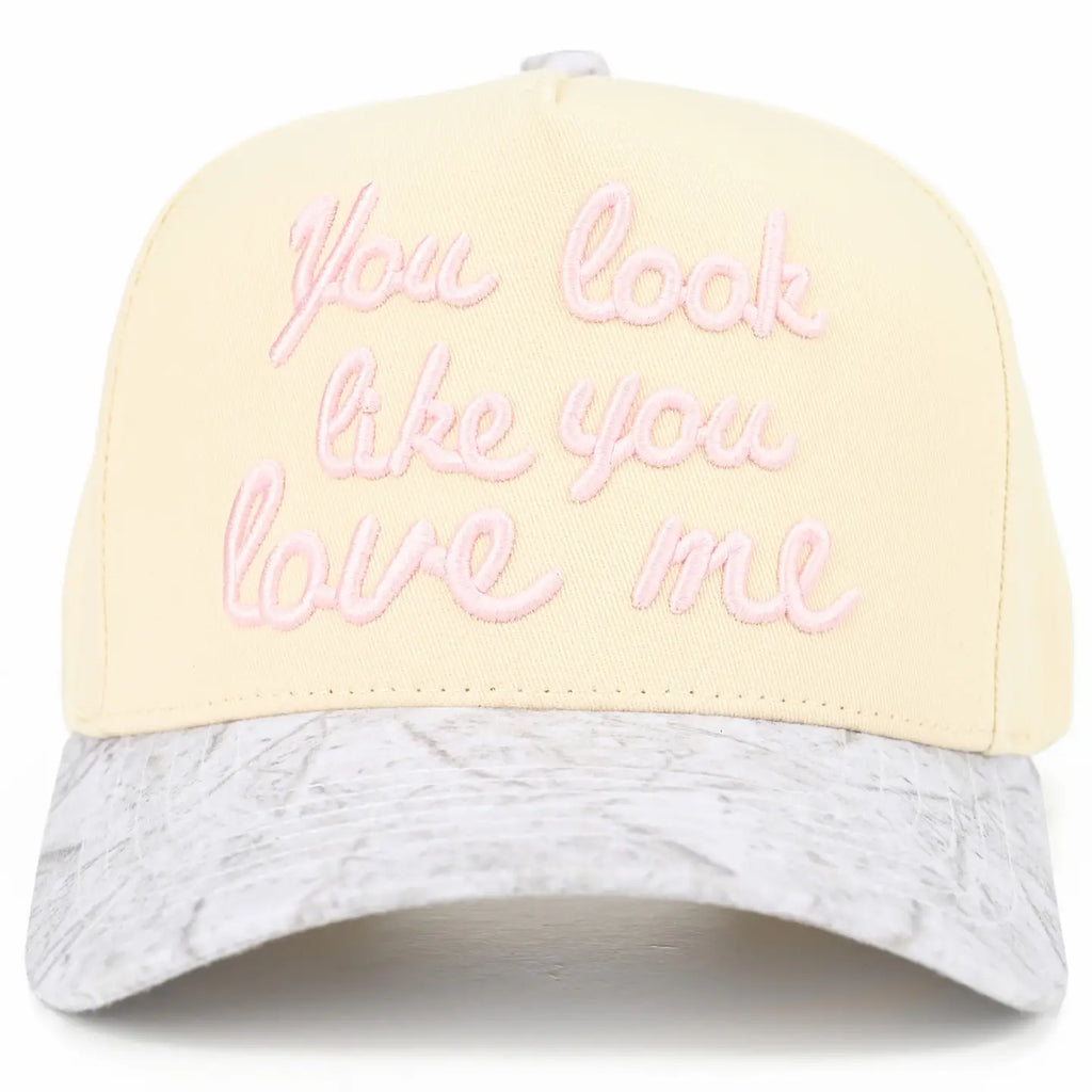 C.C You Look Like You Love Me Embroidered Trucker Hat - White Camo