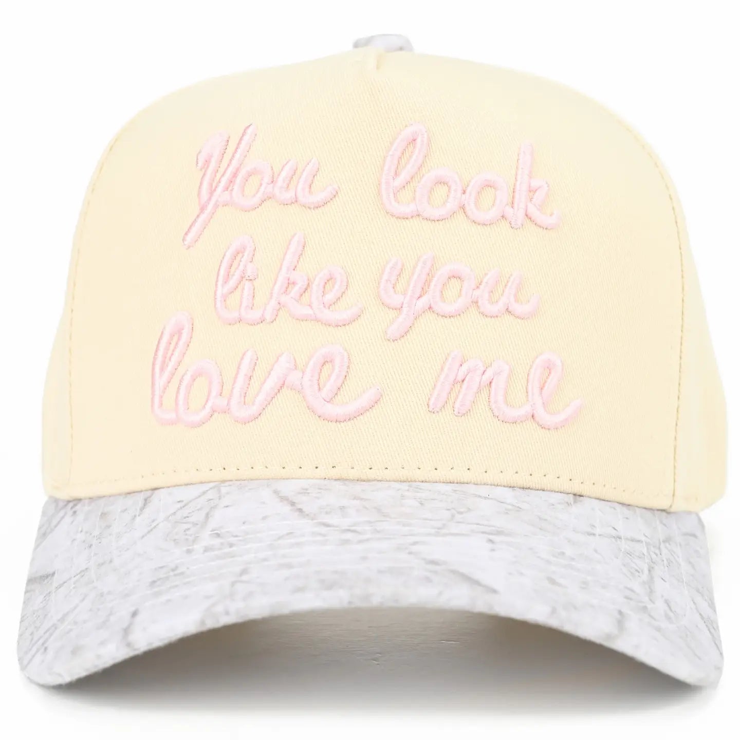 C.C You Look Like You Love Me Embroidered Trucker Hat - White Camo